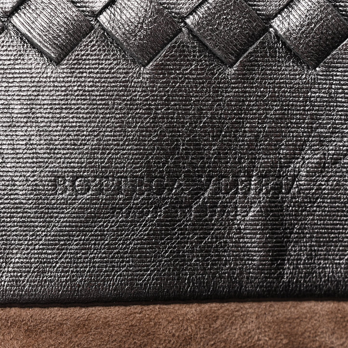 Metallic Nappa Intrecciato Small Cesta Tote Steel