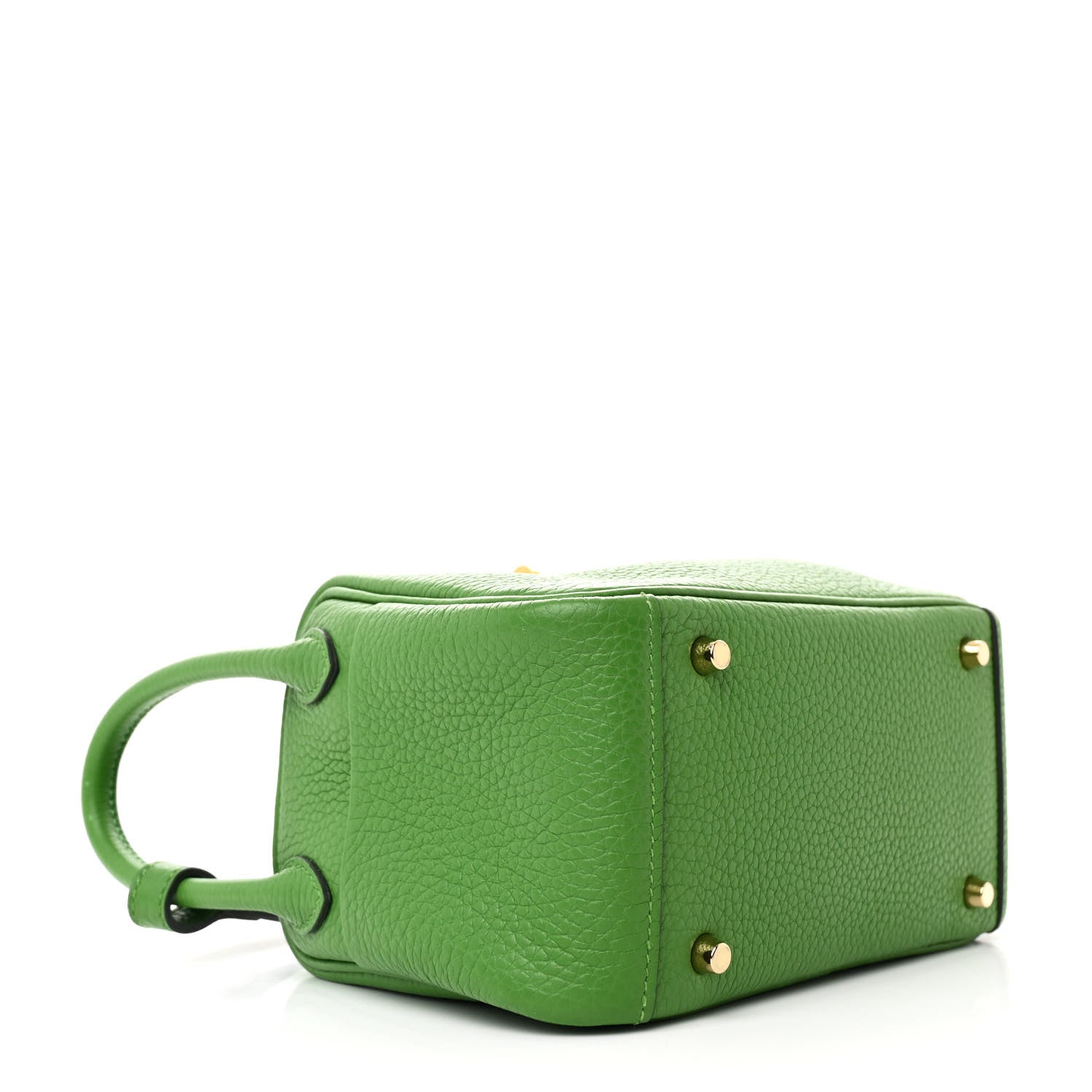 Hermes Taurillon Clemence Mini Lindy 20 Vert Yucca 4 of 12