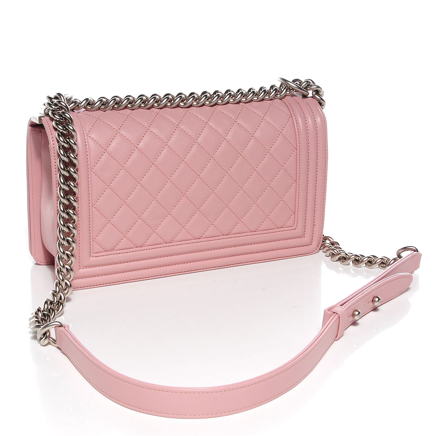 Chanel Lambskin Quilted Medium Boy Flap Light Pink 3 of 8