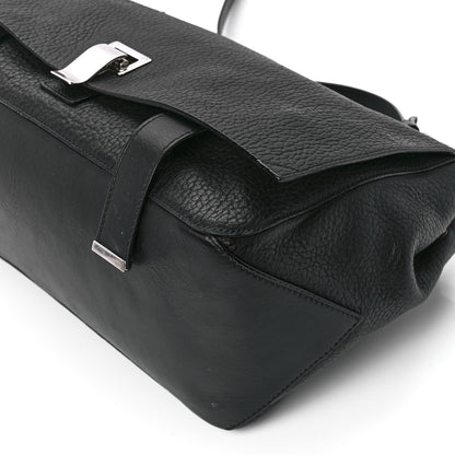 Proenza Schouler Pebbled Calfskin Double Sided PS Courier Bag Black 11 of 12