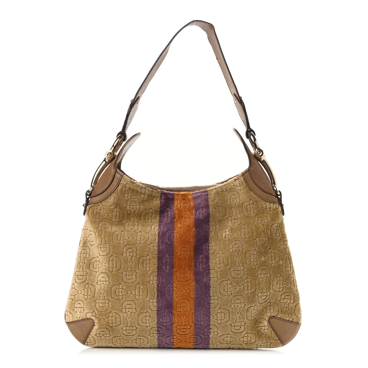 Gucci Velvet Horsebit Embossed Creole Hobo 1 of 11