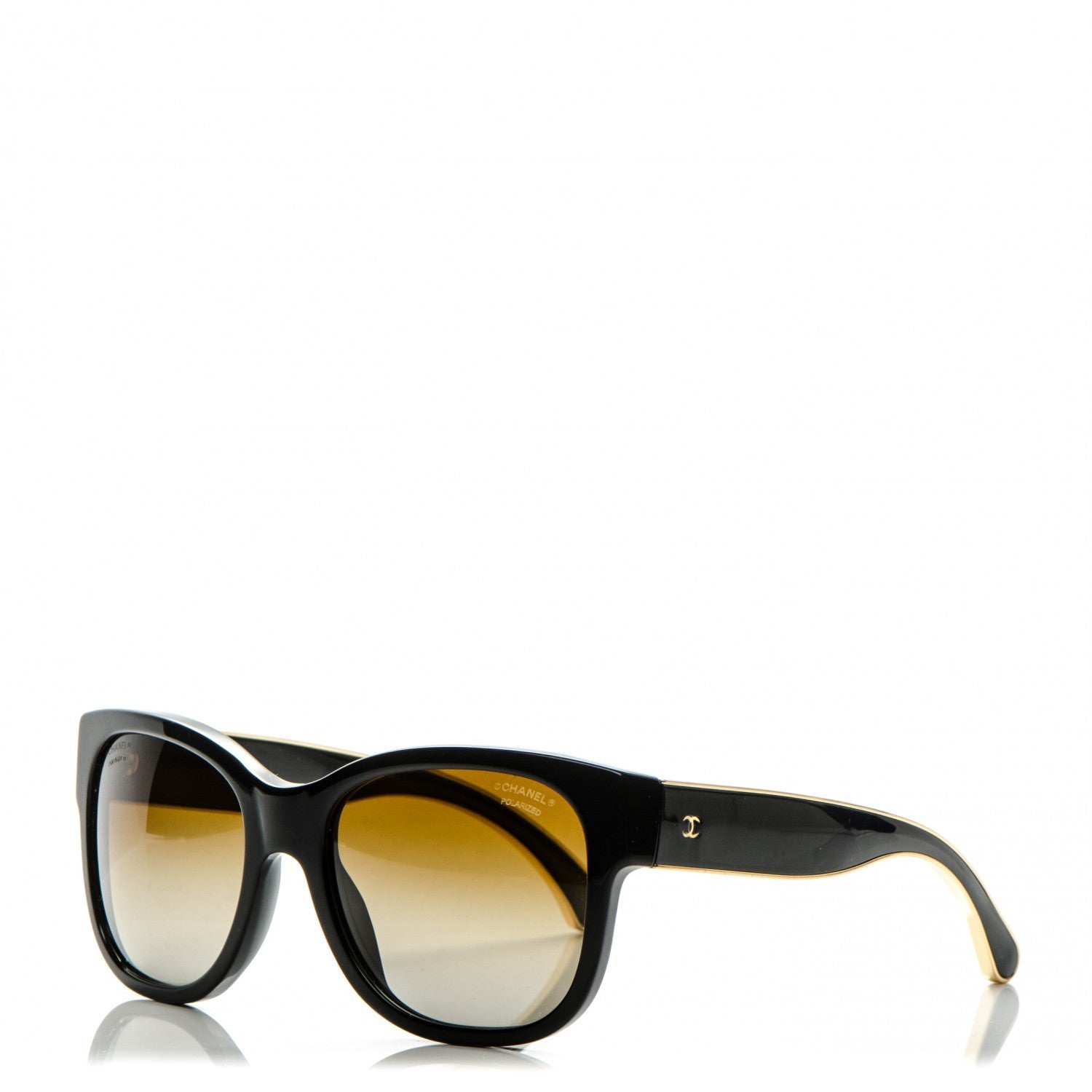 Chanel Polarized Sunglasses Black 1 of 4