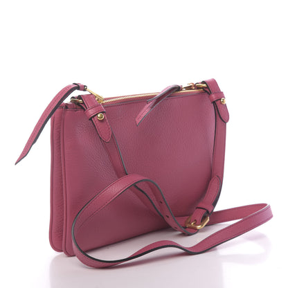 Prada Vitello Phenix Double Zip Crossbody Bag Peonia 3 of 11