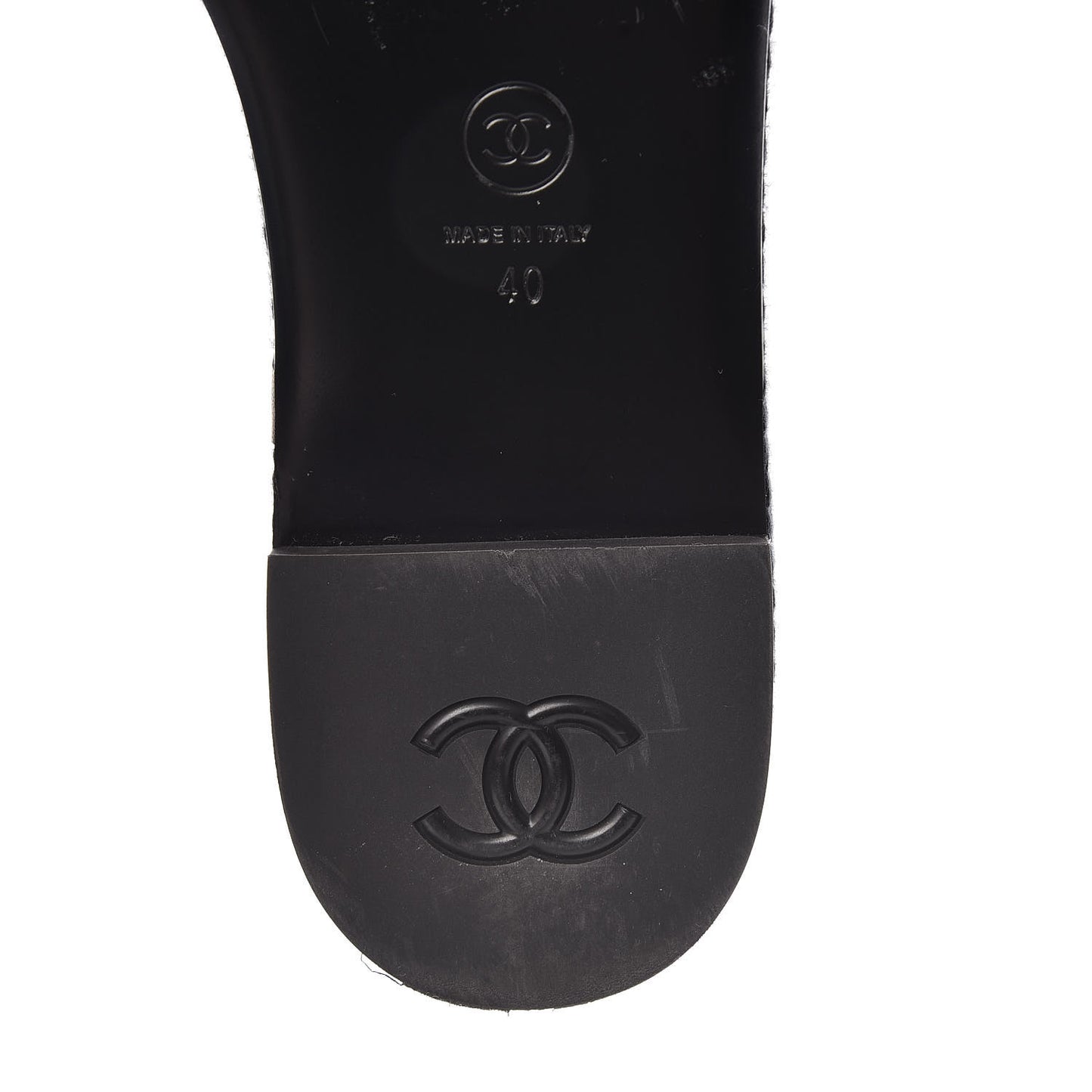 Cord CC Espadrille Slip On Sandals 40 Black