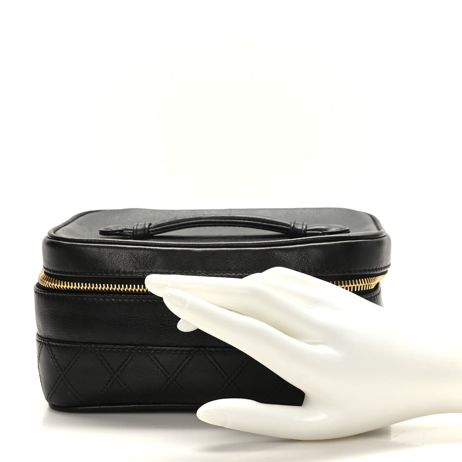 Chanel Lambskin Vanity Cosmetic Case Black 2 of 11