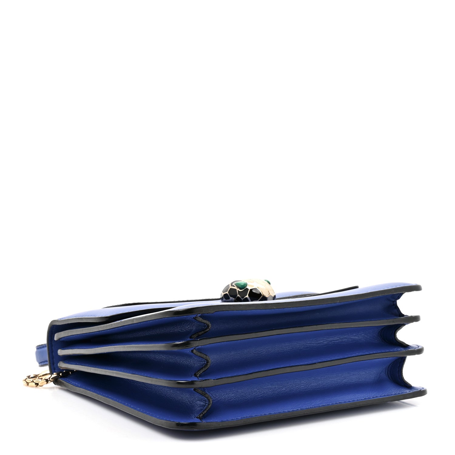 Bulgari Calfskin Serpenti Forever Top Handle Blue 4 of 17