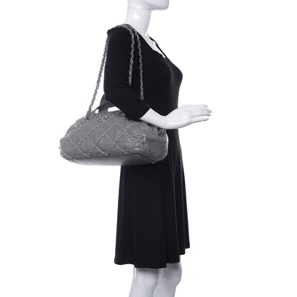 Chanel Calfskin Ultra Stitch Bowler Grey 2 of 14
