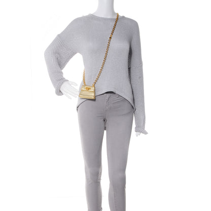 FASHIONPHILE SALVATOREFERRAGAMOMetallicLeatherGanciniEveningBagGold 2 of 8