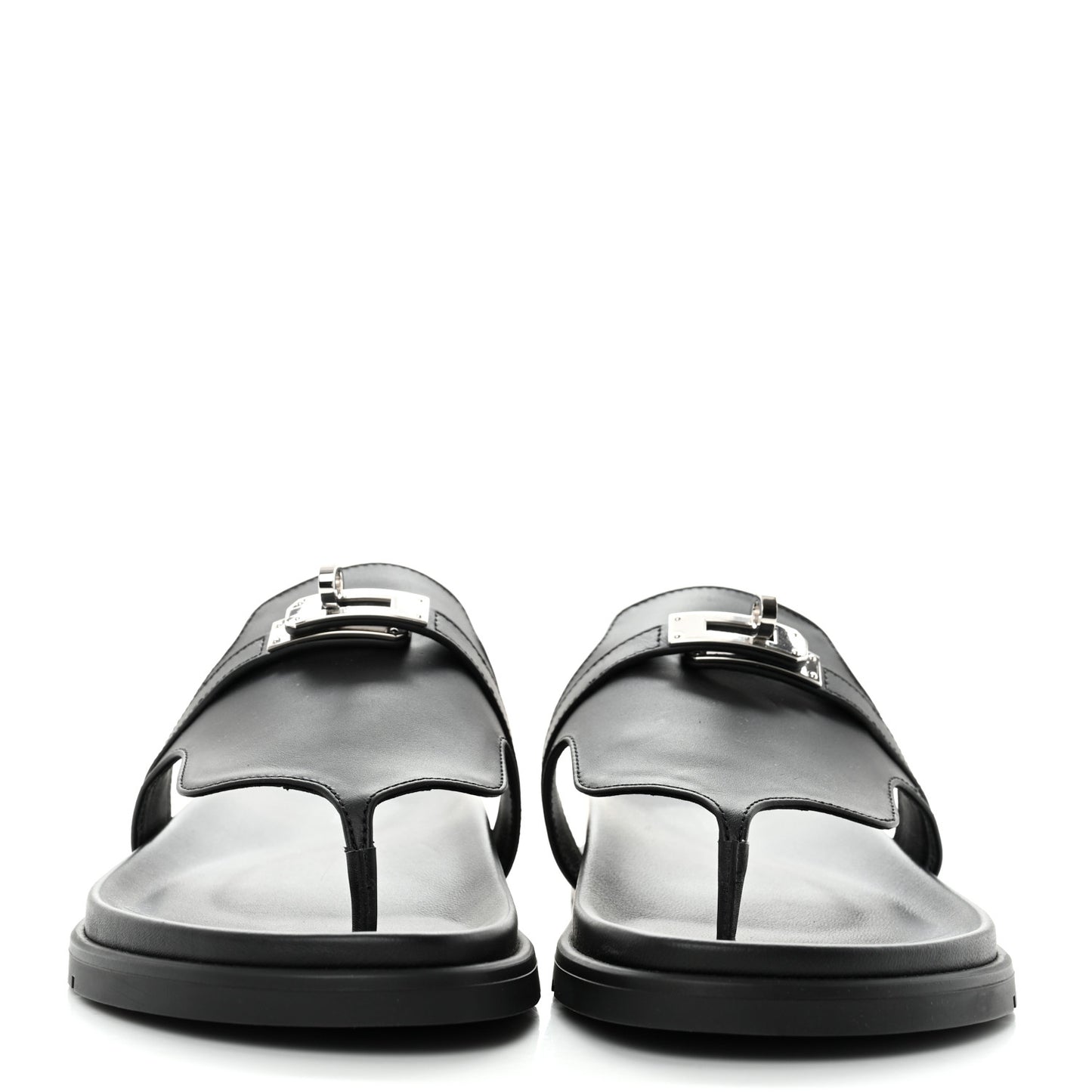Calfskin Womens Empire Sandals 39 Black