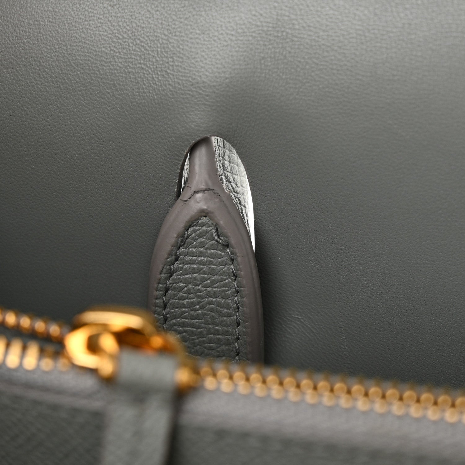 Christian Dior Grained Calfskin Large St. Honore Tote Grey Stone 11 of 13