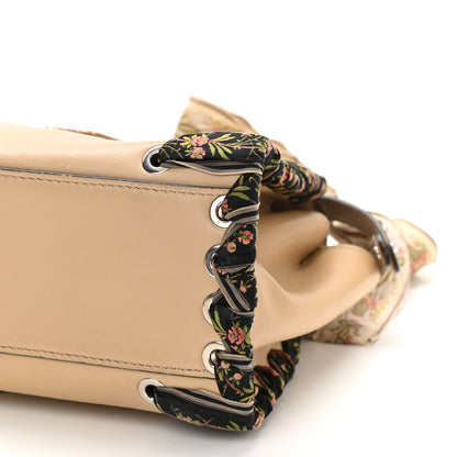 Fendi Nappa Ribbon Lace Up Mini Peekaboo Iconic Satchel Beige 10 of 10