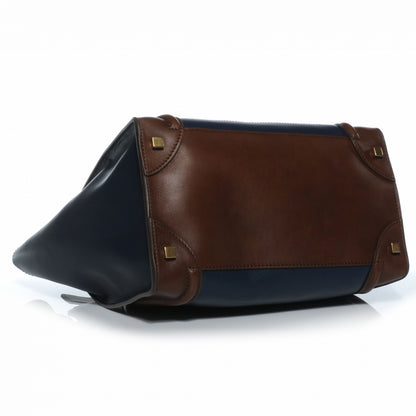 Celine Smooth Calfskin Mini Tri-Color Luggage Navy 4 of 8