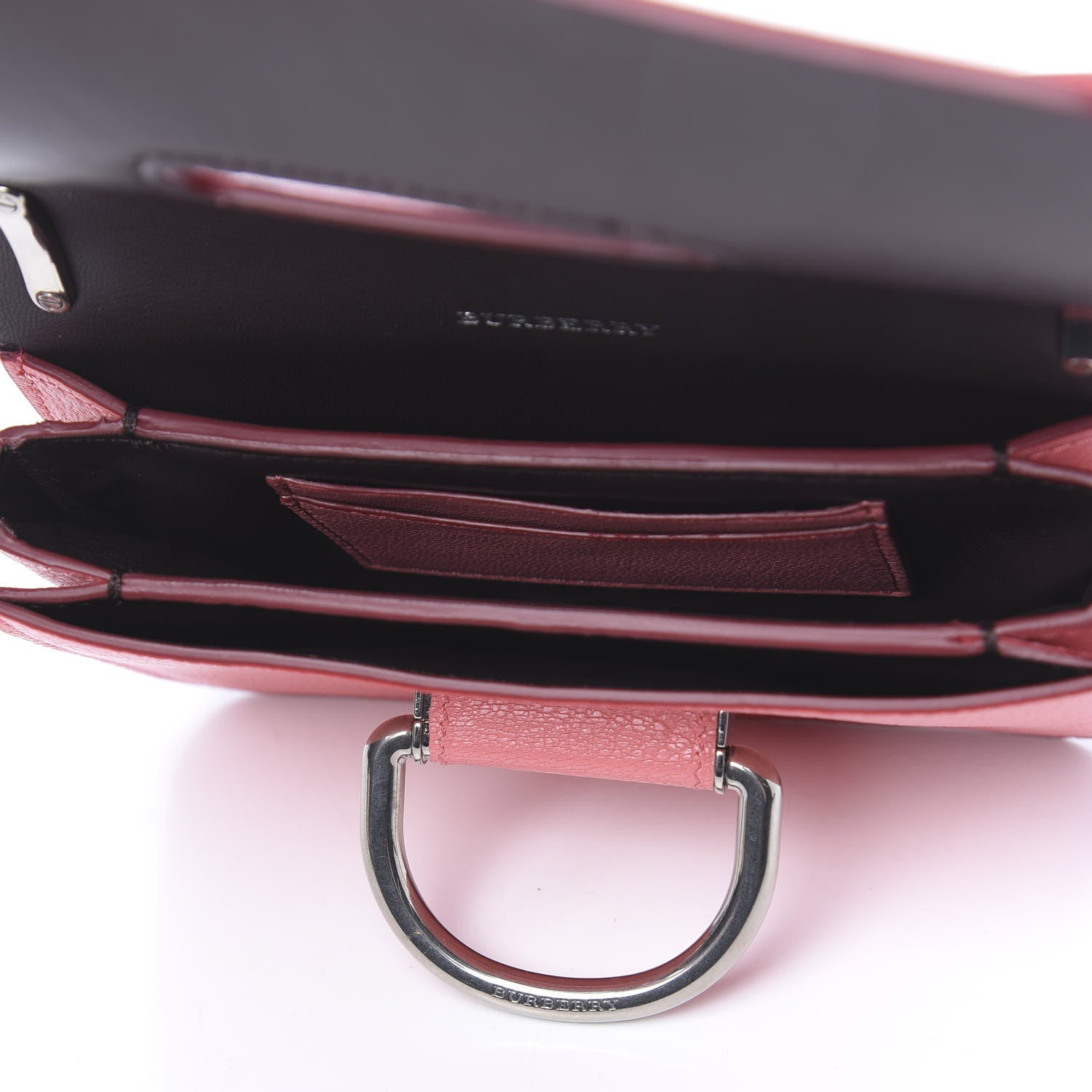 Burberry Goatskin Mini D-Ring Bag Bright Coral Pink 5 of 10
