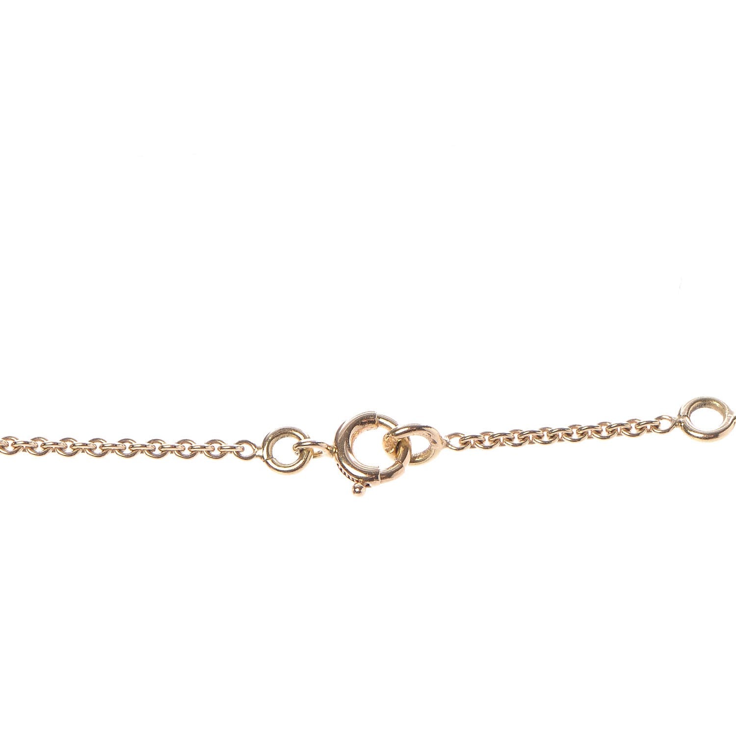 Hermes 18K Yellow Gold Diamond Constance Pendant Necklace 5 of 7