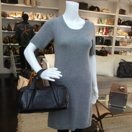 Lambskin CC Chevron Boston Black