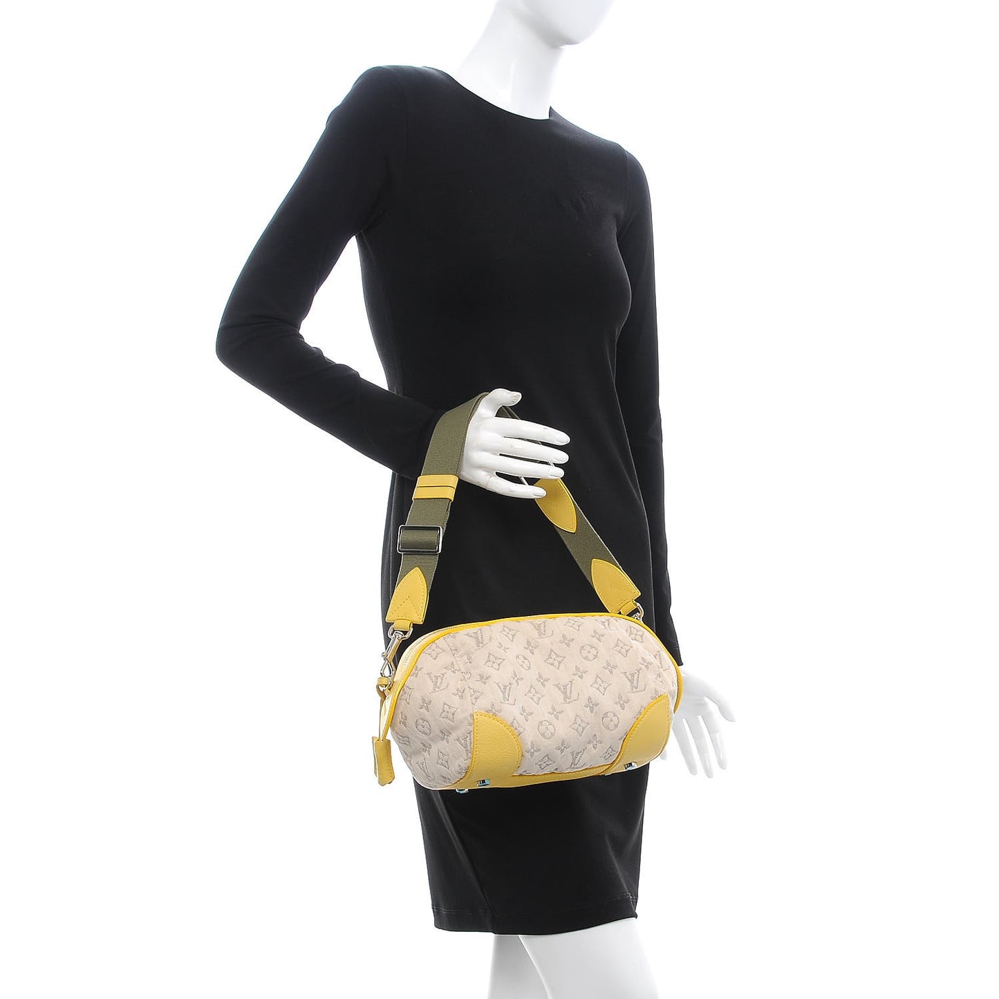 Monogram Denim Pochette Round Yellow