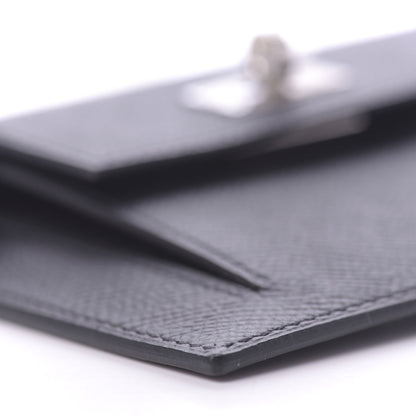 Hermes Epsom Kelly Pocket Compact Wallet Black 6 of 10