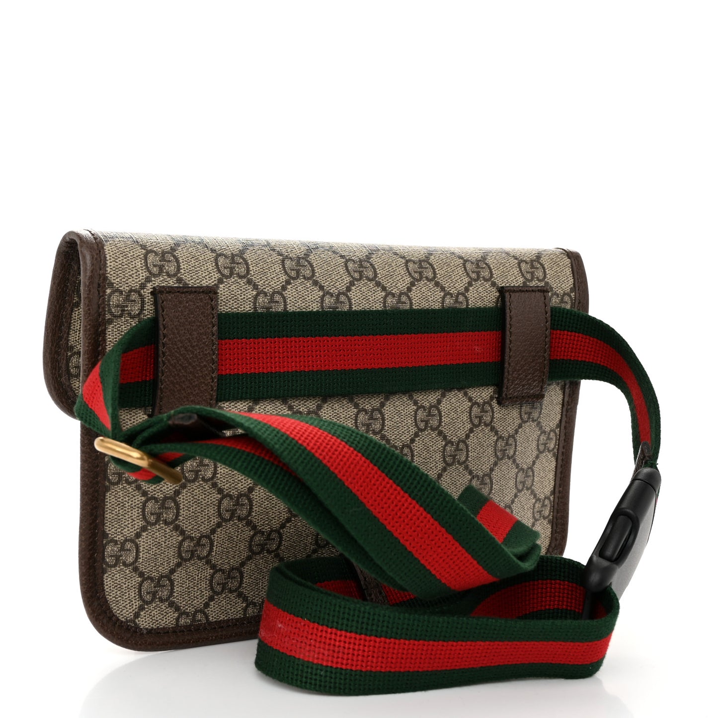 GG Supreme Monogram Neo Vintage Web Belt Bag Brown