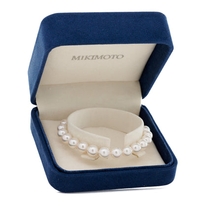 Mikimoto 18K Yellow Gold Akoya Cultured Pearl 7.5-8mm Strand Bracelet 6 of 6