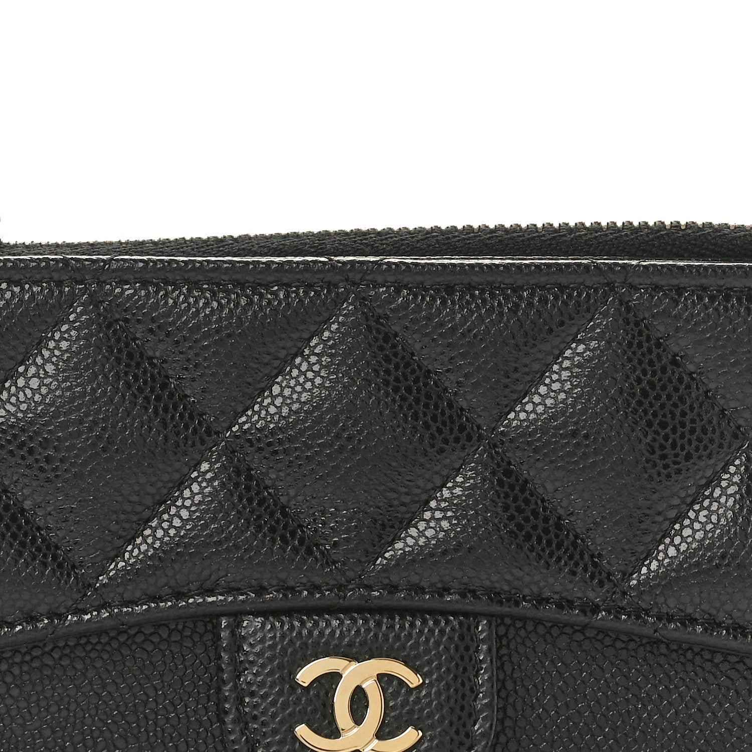 Chanel Caviar Quilted Flap Zip Card Holder Black 8 of 9