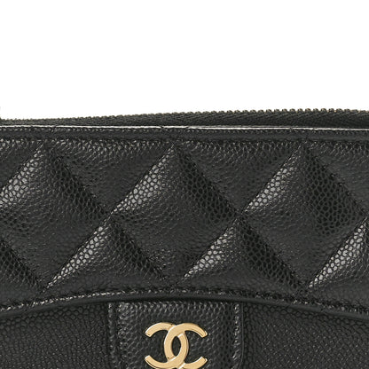 Chanel Caviar Quilted Flap Zip Card Holder Black 8 of 9