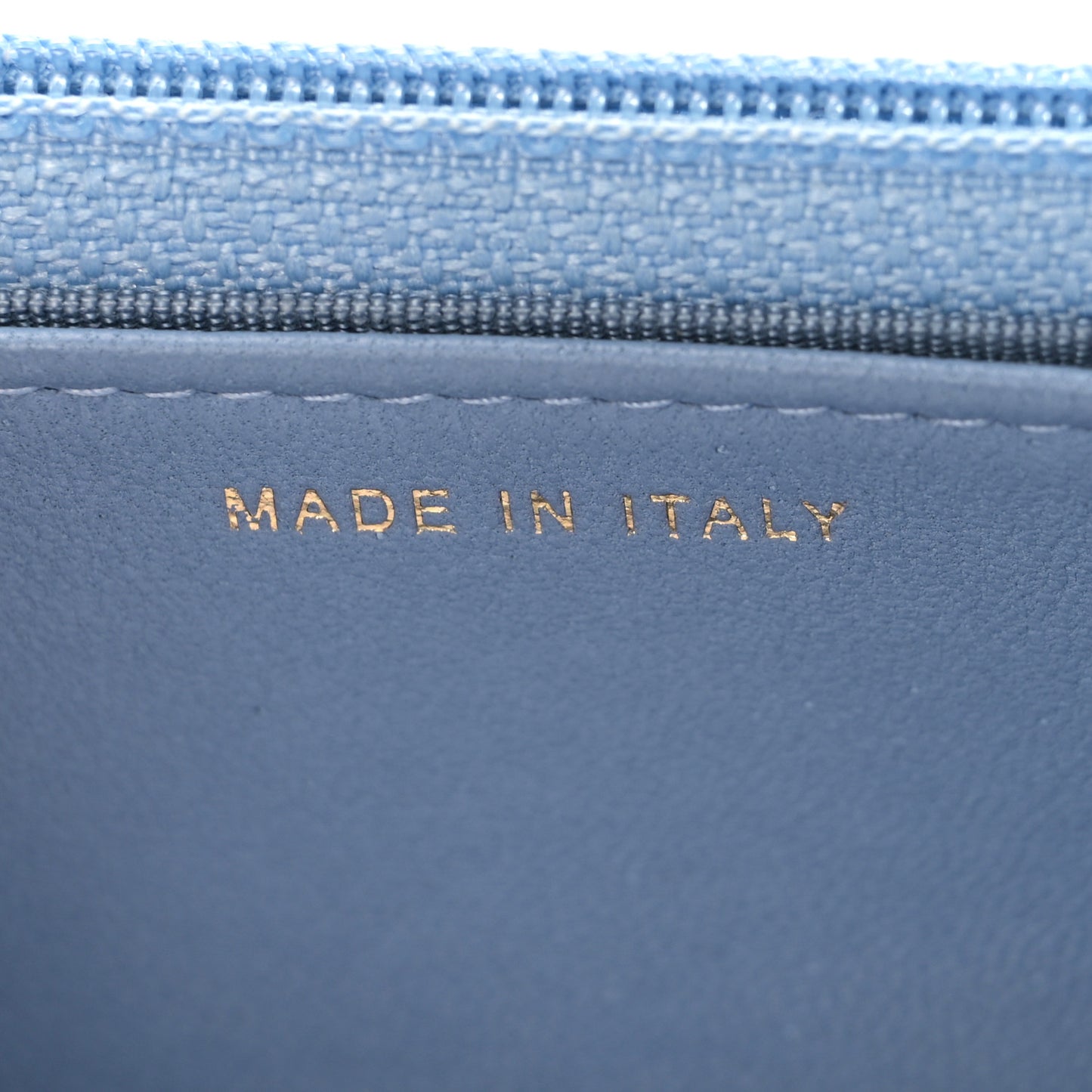 Denim Quilted Reissue Wallet On Chain WOC Blue