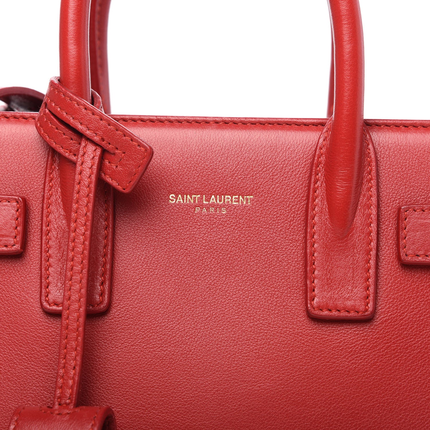 Saint Laurent Calfskin Nano Sac De Jour Lipstick Red 9 of 9