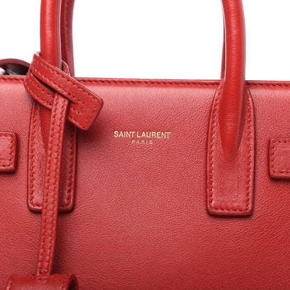 Saint Laurent Calfskin Nano Sac De Jour Lipstick Red 17 of 17