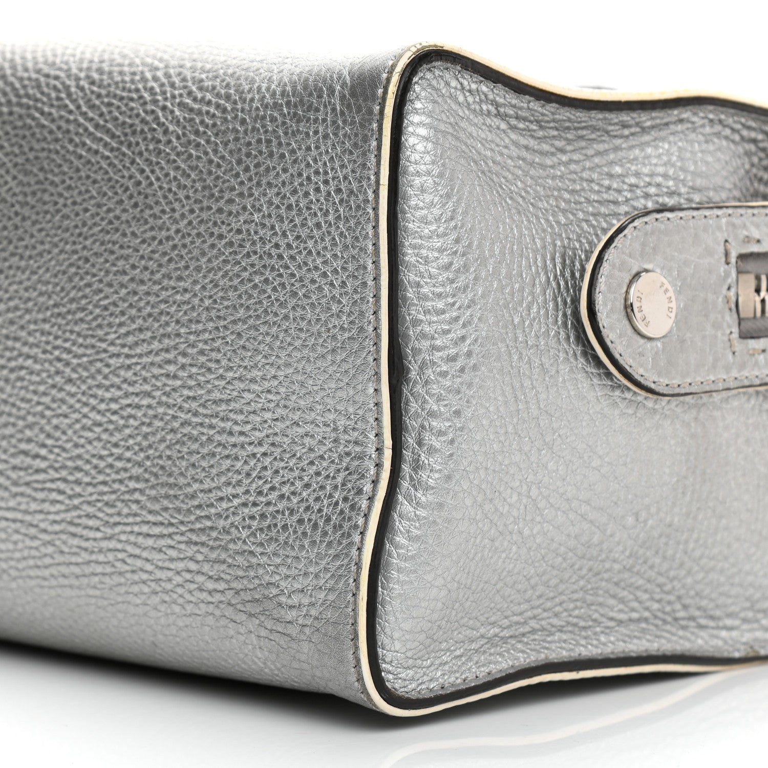 Fendi Cuoio Romano Lux Selleria Lei Boston Tote Argento 10 of 18