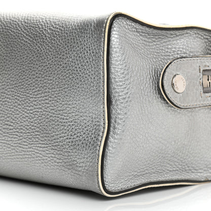 Fendi Cuoio Romano Lux Selleria Lei Boston Tote Argento 10 of 18