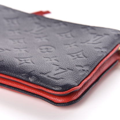 Louis Vuitton Empreinte Double Zip Pochette Marine Rouge 10 of 11