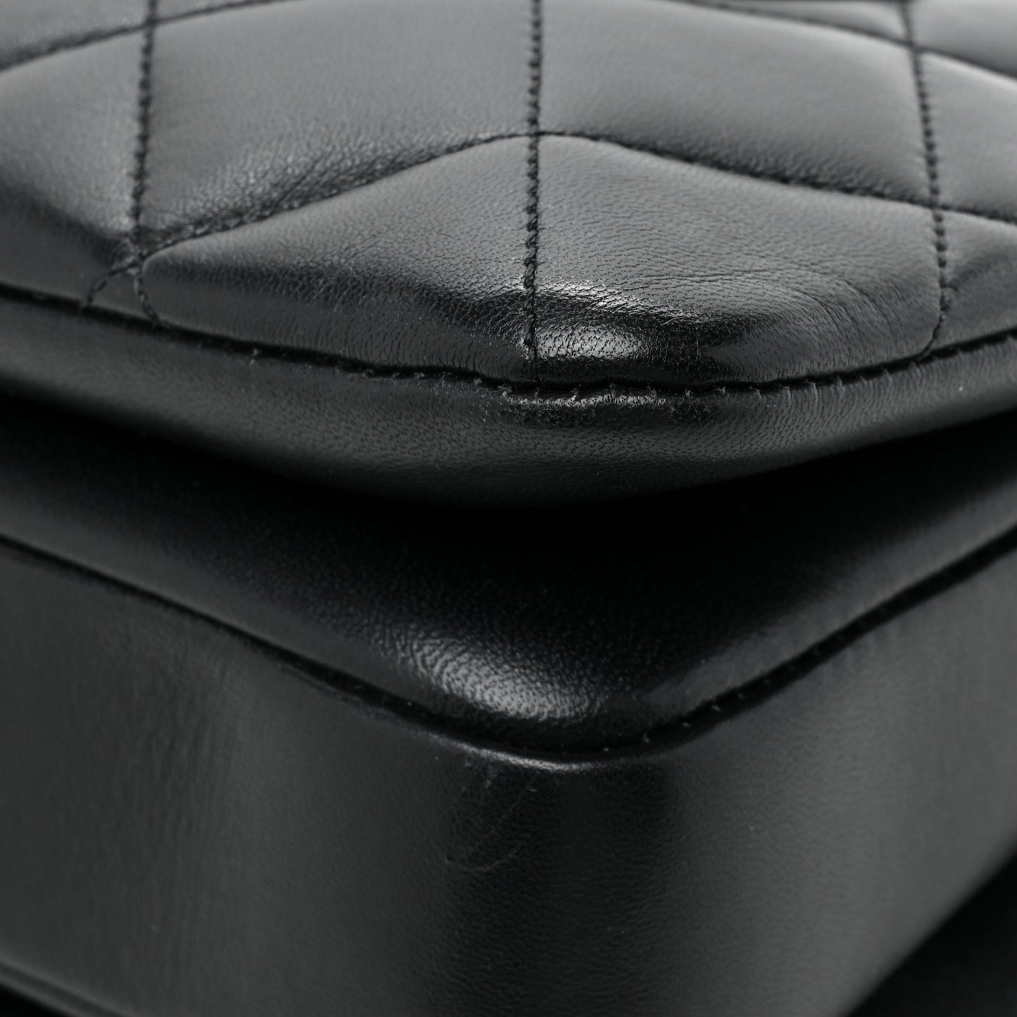 Lambskin Quilted Medium Trendy CC Flap Dual Handle Bag Black