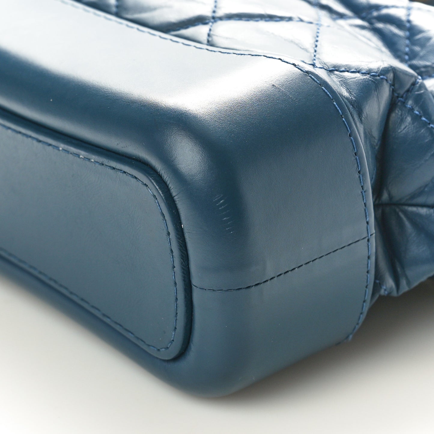 Aged Calfskin Quilted Small Gabrielle Hobo Blue