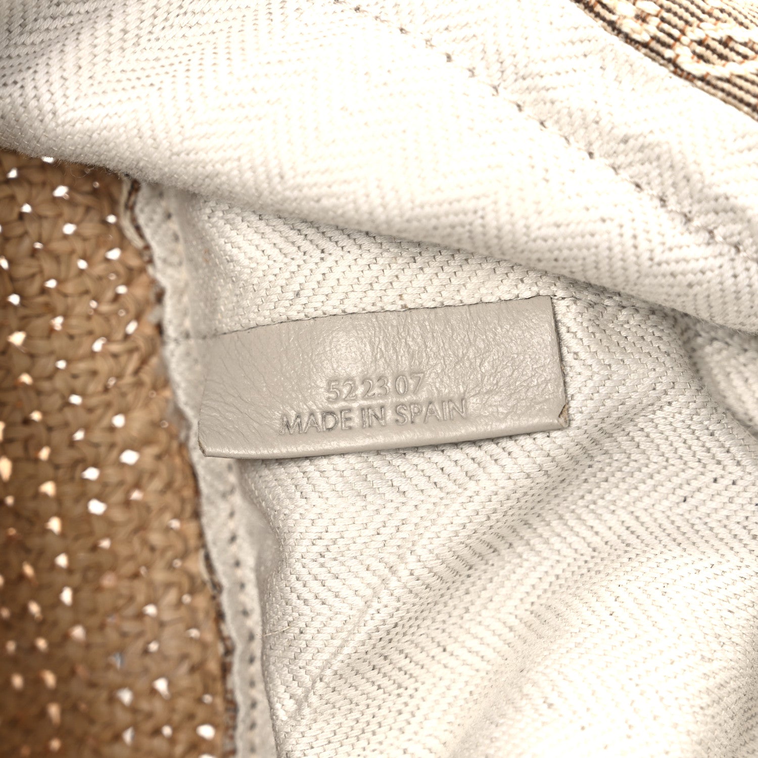 Loewe Calfskin Raffia Bucket Bag Natural Tan 7 of 11