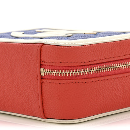 Chanel Caviar Quilted Filigree Vanity Clutch With Chain Blue White Red 9 of 10