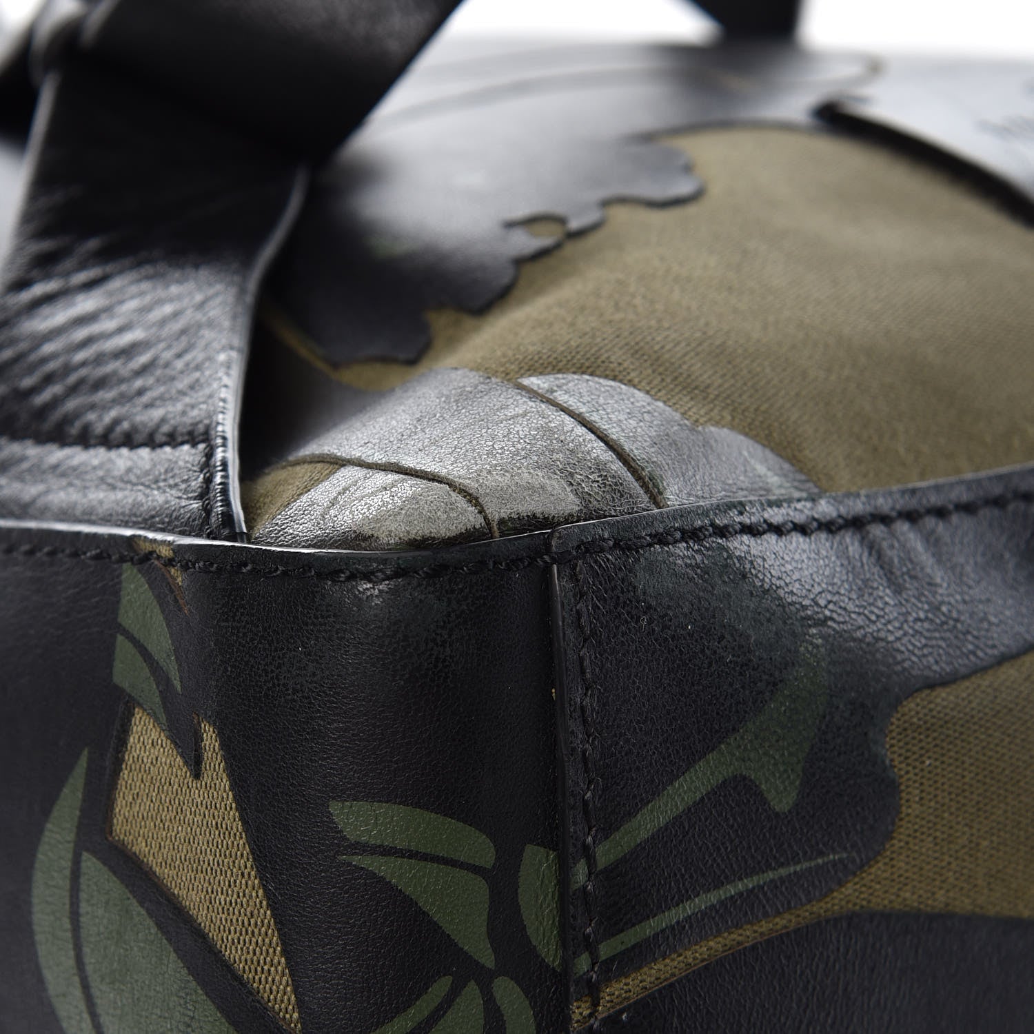 Valentino Garavani Nappa Canvas Panther Backpack Green 13 of 15