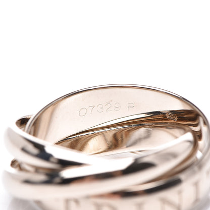 Cartier 18K White Gold 98 Xmas Limited Trinity Ring 51 5.75 5 of 8