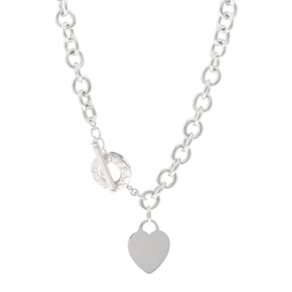 Tiffany Sterling Silver Heart Tag Toggle Necklace 1 of 5