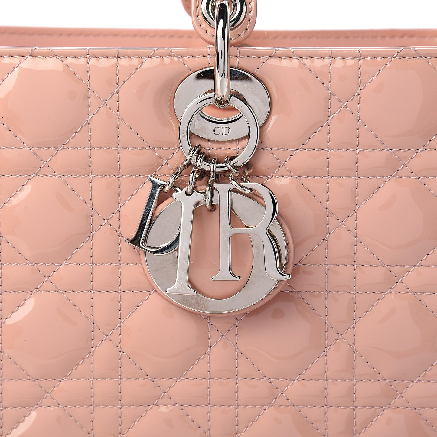 Patent Cannage Large Lady Dior Light Pink