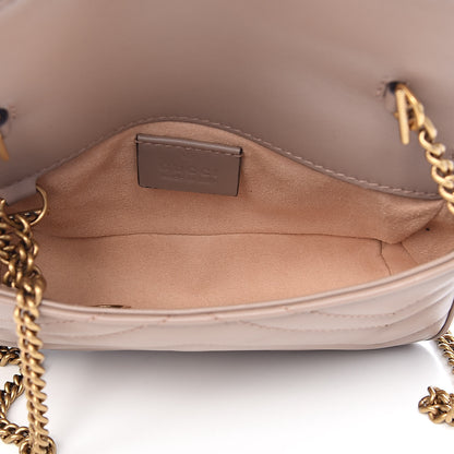 Gucci Calfskin Matelasse Super Mini GG Marmont Shoulder Bag Porcelain Rose 5 of 10