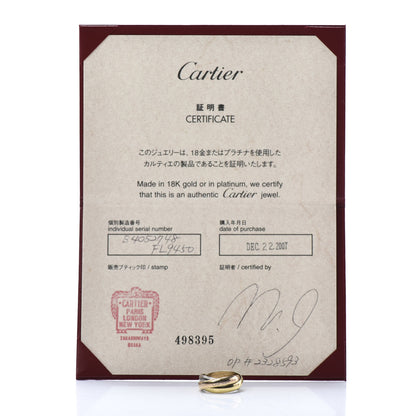 Cartier 18K Pink Yellow White Gold Classic Trinity Ring 48 4.5 7 of 7