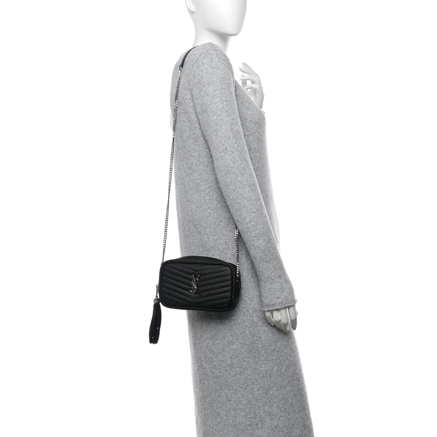Grain De Poudre Matelasse Monogram Mini Lou Camera Bag Black