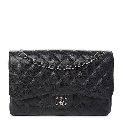 Chanel Caviar Quilted Jumbo Double Flap Black 1 of 12