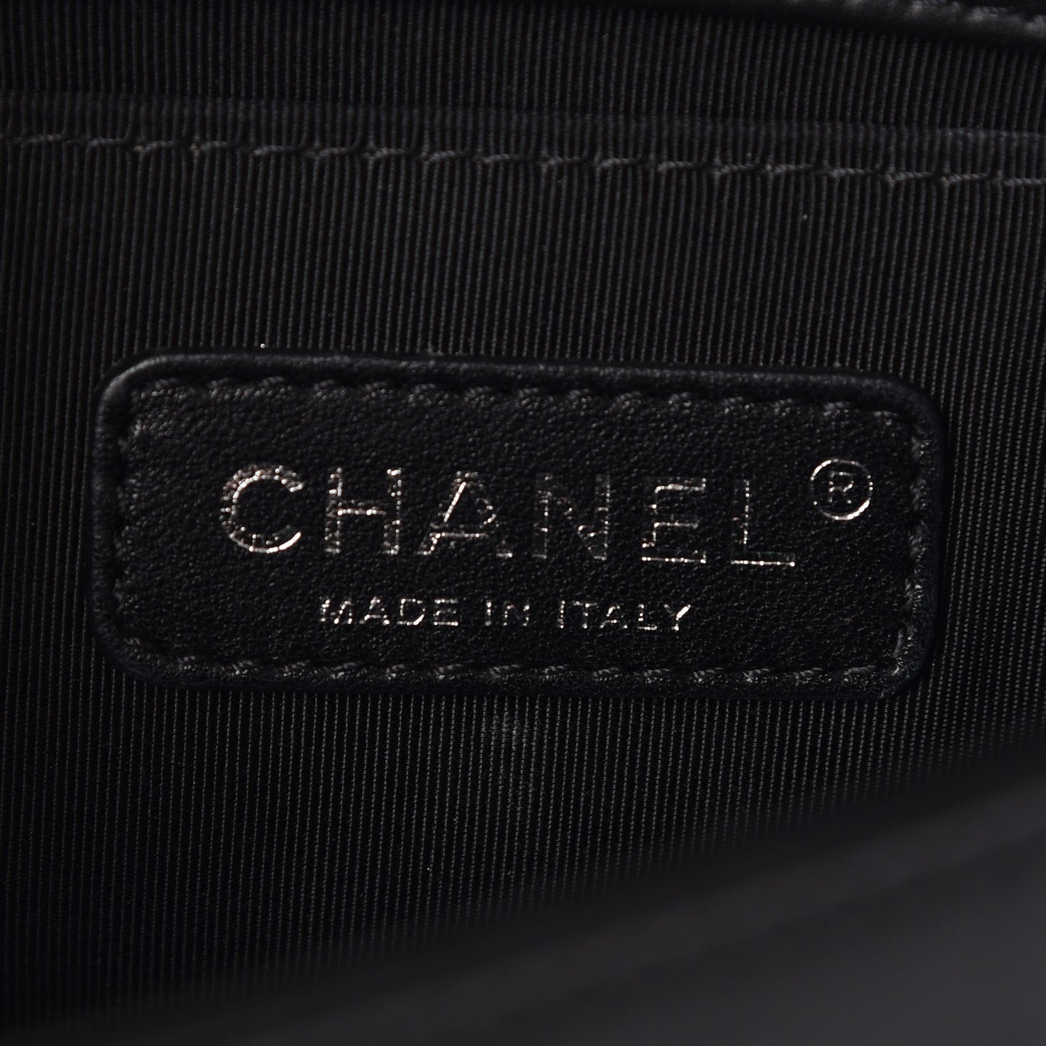 Chanel Calfskin Chain Chevron Small Boy Flap Black 6 of 12