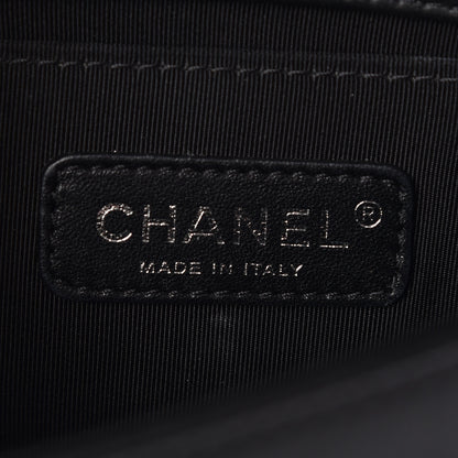Chanel Calfskin Chain Chevron Small Boy Flap Black 6 of 12