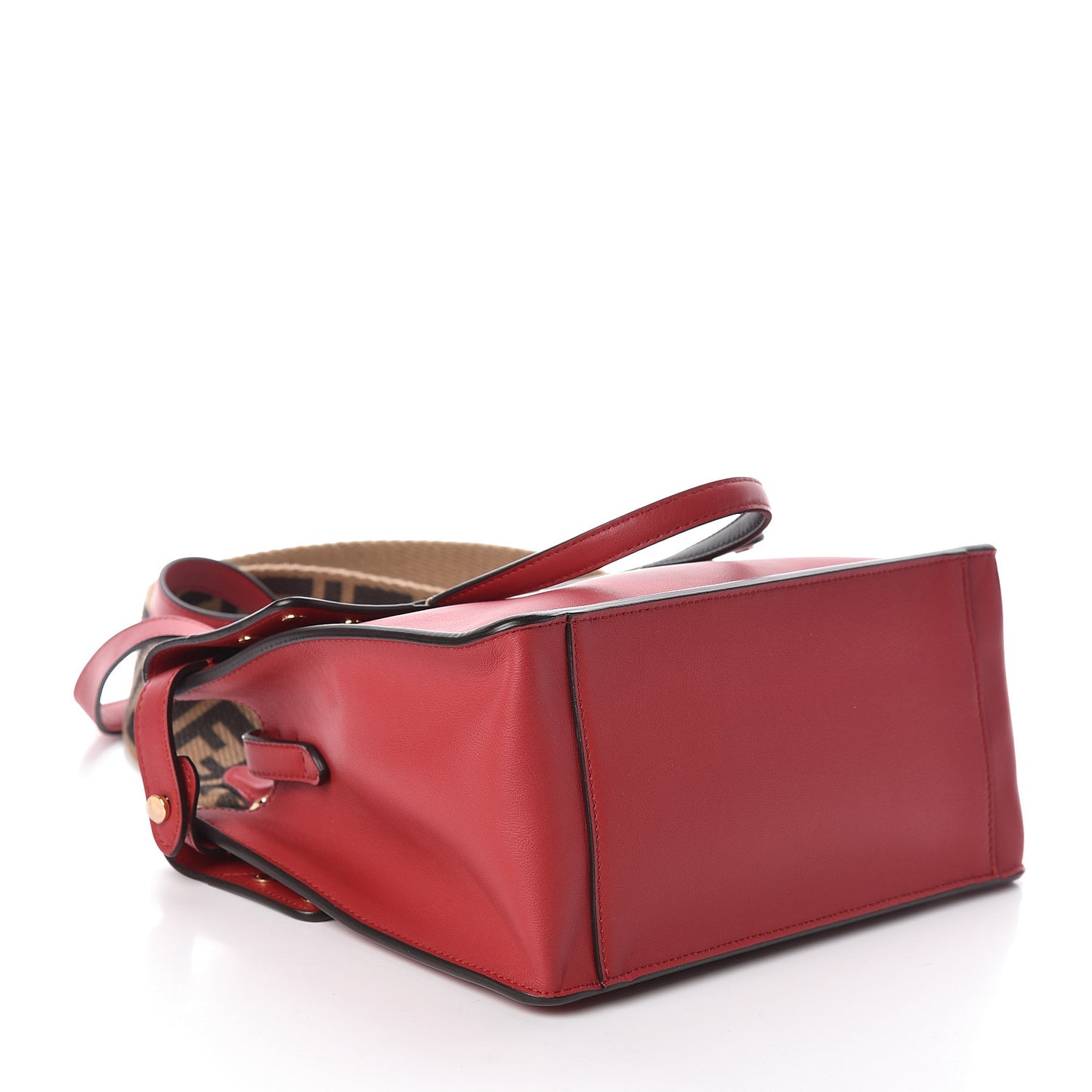 Vitello Grace FF 1974 Small Flip Tote Fragola Sepia