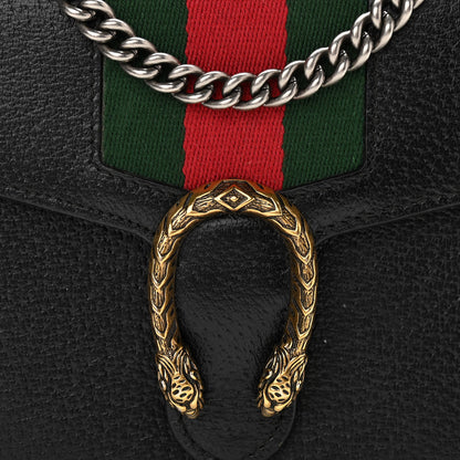 Gucci Calfskin Web Mini Dionysus Chain Wallet Black 8 of 12