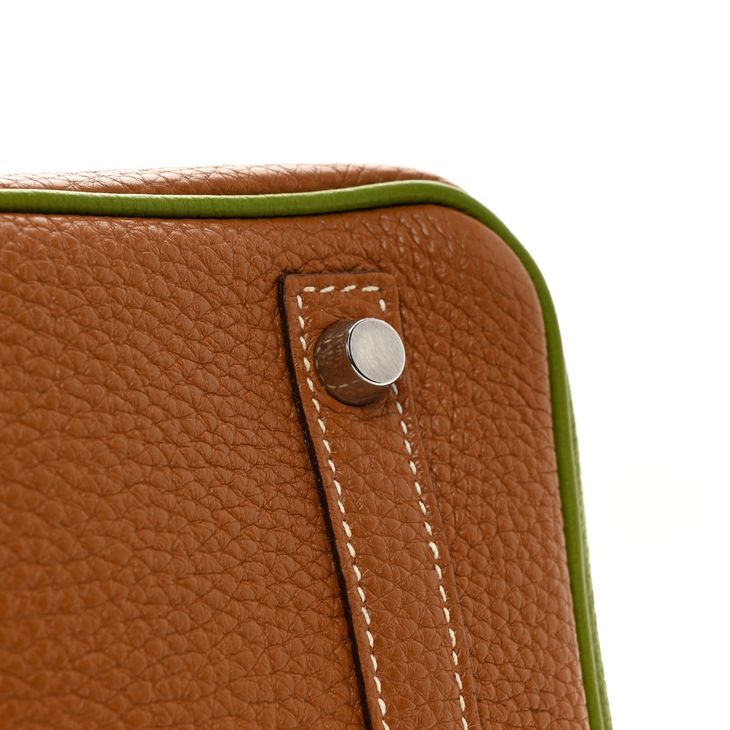 Hermes Togo Birkin 30 Gold Vert Anis Orange 11 of 13