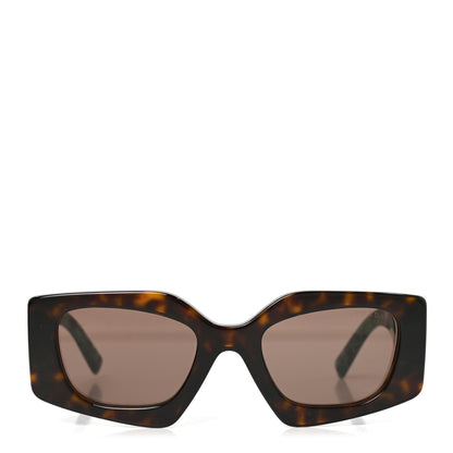 Prada Acetate Square Sunglasses SPR 15Y Tortoise Green 2 of 7