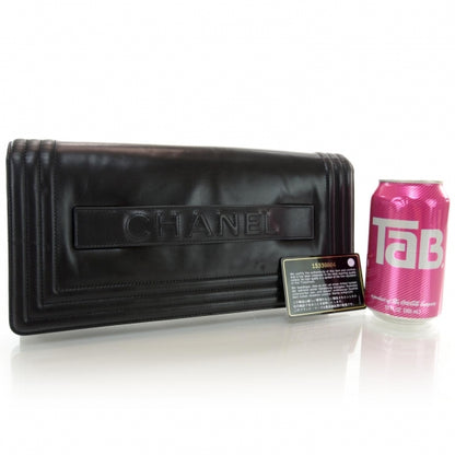Chanel Jumbo Boy Clutch Black 2 of 8